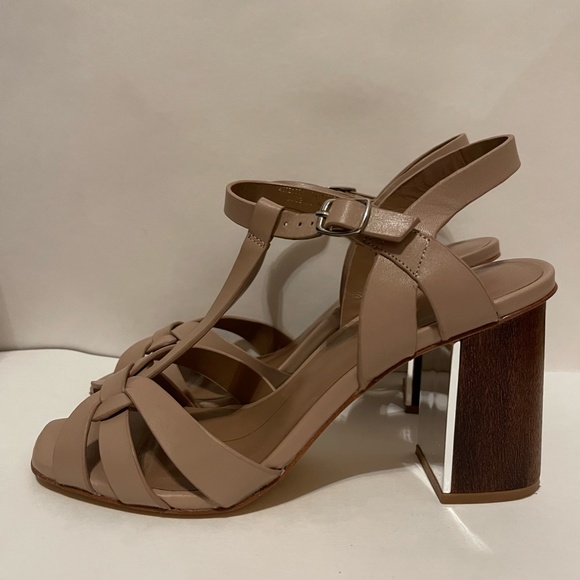Lola Cruz-Farbe sandal. color-nude Size 39/ heel 3 1/4 in. heel - Picture 4 of 5